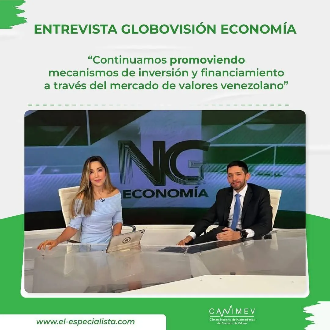 Presidente de CANIMEV tuvó una entrevista en el Programa de Economía de Globovisión